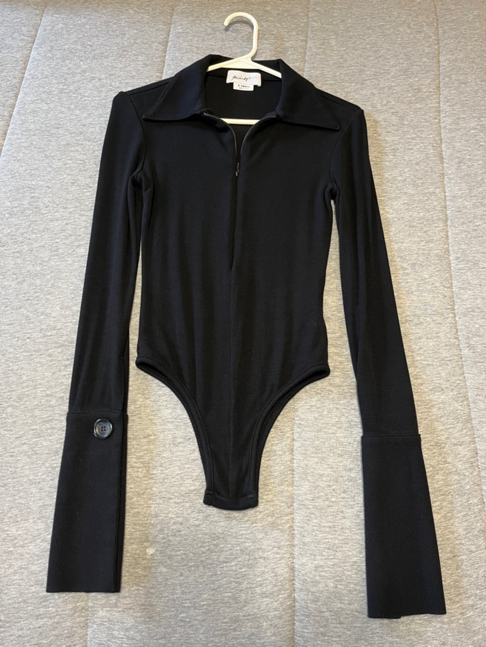 The Line by K Kili Black Collared Bodysuit - Picture 6 of 11